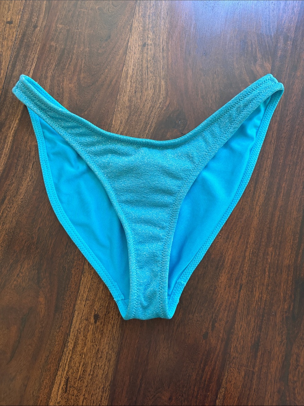 Sz M Triangl Swimwear Sparkly Blue Women’s Bikini Bottom